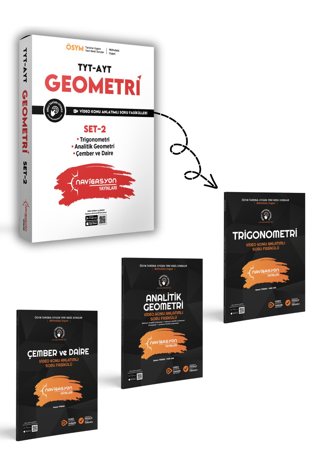 Navigasyon Yayınları Tyt - Ayt Geometri Seti-2 (Video Konu Anlatımlı Soru Fasikül Seti) - Kolektif kitap kapağı