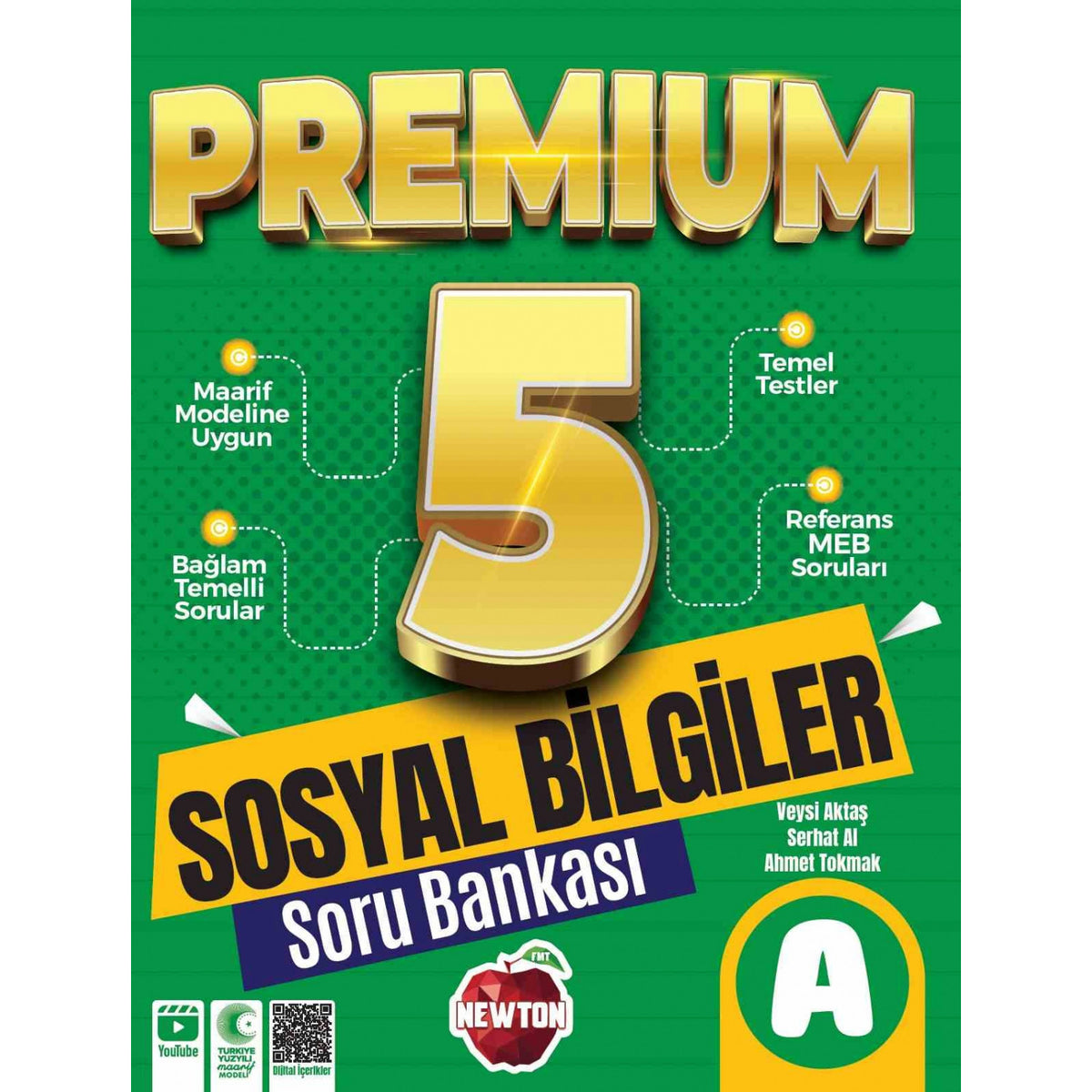 Newton 5. Sınıf Premium A Sosyal Bilgiler Soru Bankası kitap kapağı