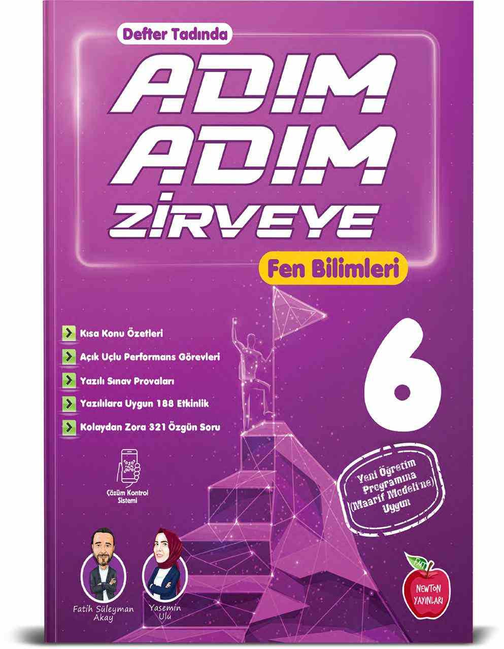 Newton Yayınları 6. Sınıf Adım Adım Fen Bilimleri Soru Bankası Yeni Maarif - Fatih Süleyman Akay kitap kapağı