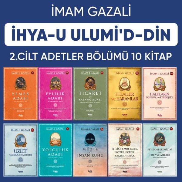 İhya-u Ulumiddin 2. Cilt Adetler Bölümü Serisi Seti - 10 Kitap Takım | Çelik Yayınevi (İnce Kapak) - Resim 1