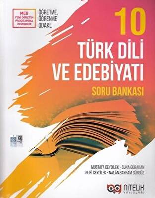 Nitelik 10. Sınıf Türk Dili ve Edebiyatı Soru Bankası - Mustafa Ceydilek kitap kapağı