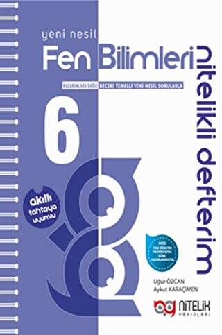 Nitelik 6. Sınıf Akıllı Defter Fen Bilimleri Yeni Nesil Nitelikli - Kolektif kitap kapağı