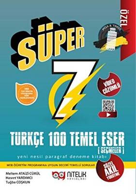 Nitelik 7. Sınıf Yeni Nesil Süper Türkçe 100 Temel Eser - Meltem Ataizi Cürül kitap kapağı