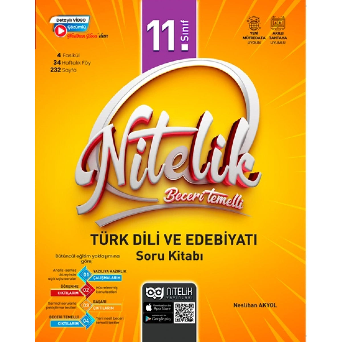 Nitelik Yayınları 11. Sınıf Türk Dili ve Edebiyatı Beceri ve Temelli Maarif Soru Kitabı kitap kapağı