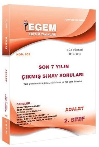 2. Sınıf 3. Yarıyıl Adalet Son 7 Yılın Çıkmış Sınav Soruları (Kod 605) | Egem Eğitim Yayınları (Ciltsiz) - Resim 1