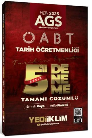 2025 MEB AGS ÖABT Tarih Öğretmenliği Tamamı Çözümlü Tarihin İzinde Eşsiz 5'li Deneme | Yediiklim Yayınları (Ciltsiz) - Resim 1