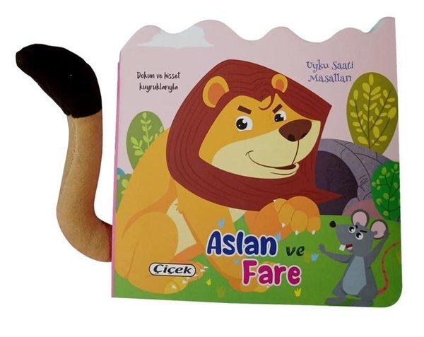 Aslan ve Fare - Dokun ve Hisset Kuyruklarıyla | Çiçek Yayıncılık (İnce Kapak) - Resim 1