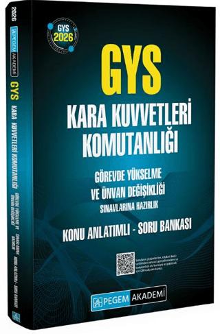 2026 GYS Kara Kuvvetleri Komutanlığı Görevde Yükselme ve Ünvan Değişikliği Konu Anlatımlı Soru Bankası | Pegem Akademi Yayıncılık (Ciltsiz) - Resim 1