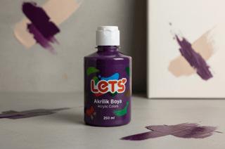 Let’s Akrilik Boya Mor 250 ml | Lets - Resim 1
