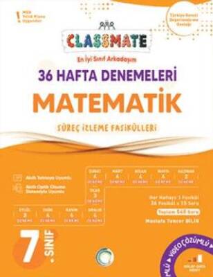 7. Sınıf Matematik Classmate 36 Hafta Denemeleri - Mustafa Tuncer Bilir kitap kapağı