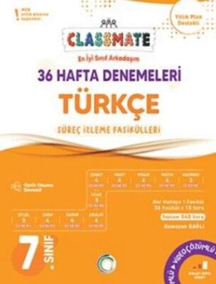 7. Sınıf Türkçe Classmate 36 Hafta Denemeleri - Kolektif kitap kapağı