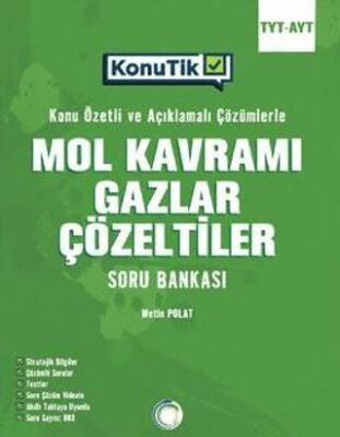 TYT-AYT Konutik Mol Kavramı Gazlar Çözeltiler - Metin Polat kitap kapağı