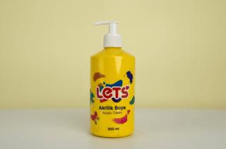 Let’s Akrilik Boya Sarı 500 ml | Lets - Resim 1