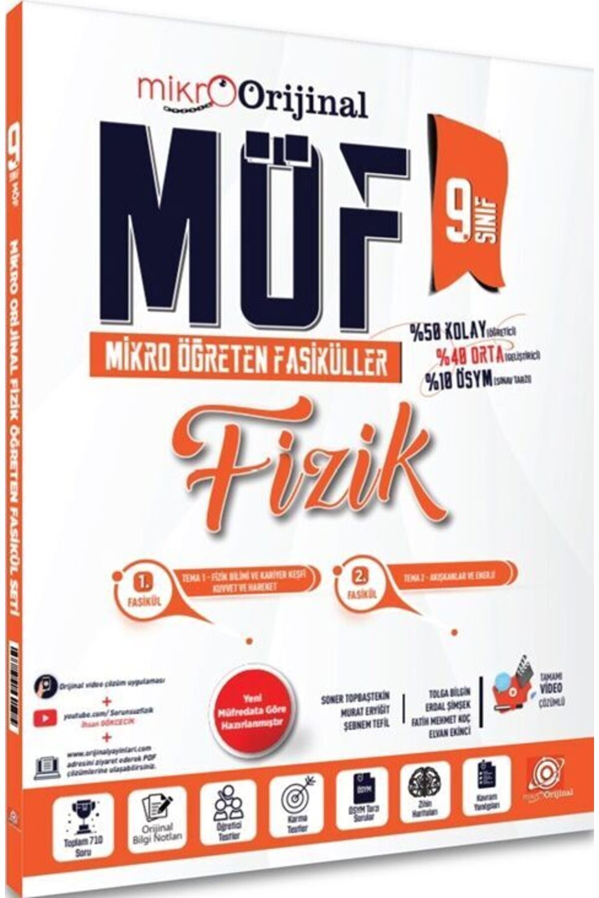 Orijinal Yayınları Orijinal Mikro 9. Sınıf Fizik MÖF Mikro Öğreten Fasiküller - Murat Eryiğit kitap kapağı