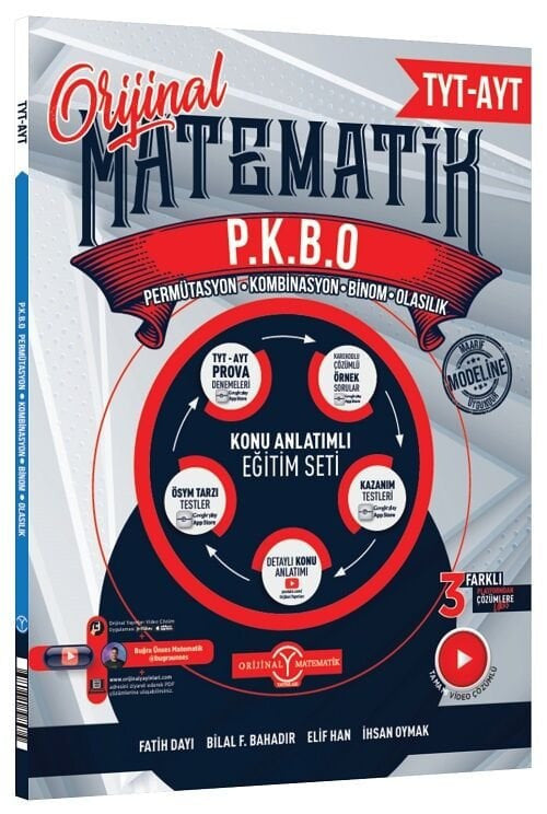 Yks Tyt Ayt Matematik Permütasyon, Kombinasyon, Binom Ve Olasılık Konu Anlatımlı Eğitim Seti Yayınları kitap kapağı