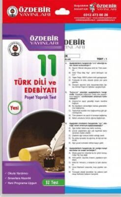 Özdebir Yayınları 11. Sınıf Türkdili Ve Edebiyat Çek Kopar Yaprak Test - Kolektif kitap kapağı