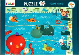 40 Parça Yer Puzzle – Yüzme Yarışı | Eolo Yayıncılık - Resim 1