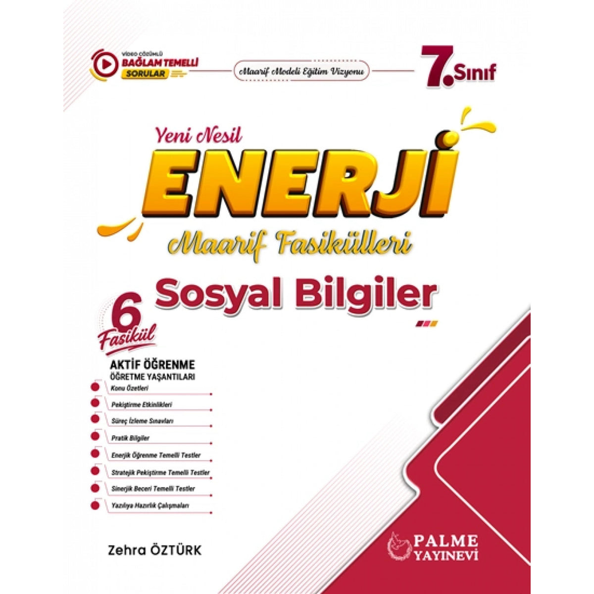 Palme 7.Sınıf Enerji Sosyal Bilgiler Yeni Nesil Maarif Fasikülleri (6 Fasikül) kitap kapağı