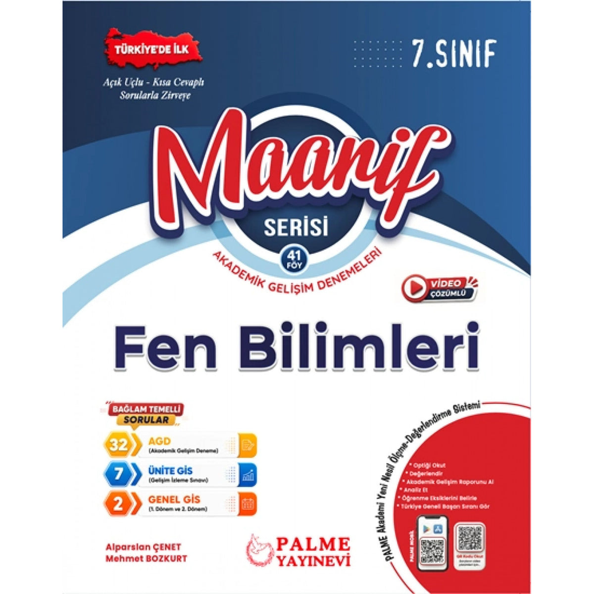 Palme 7.Sınıf Maarif Serisi Fen Bilimleri Haftalık Deneme (41 Föy) kitap kapağı