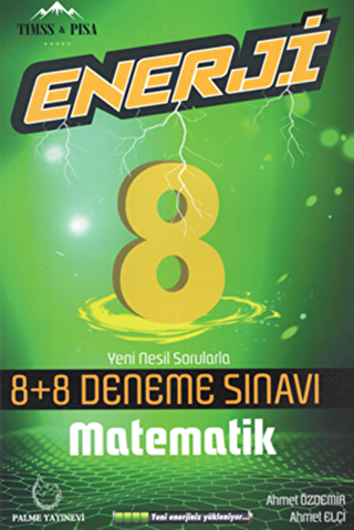 Palme 8. Sınıf Enerji Matematik 8+8 Deneme Sınavı - Ahmet Özdemir kitap kapağı