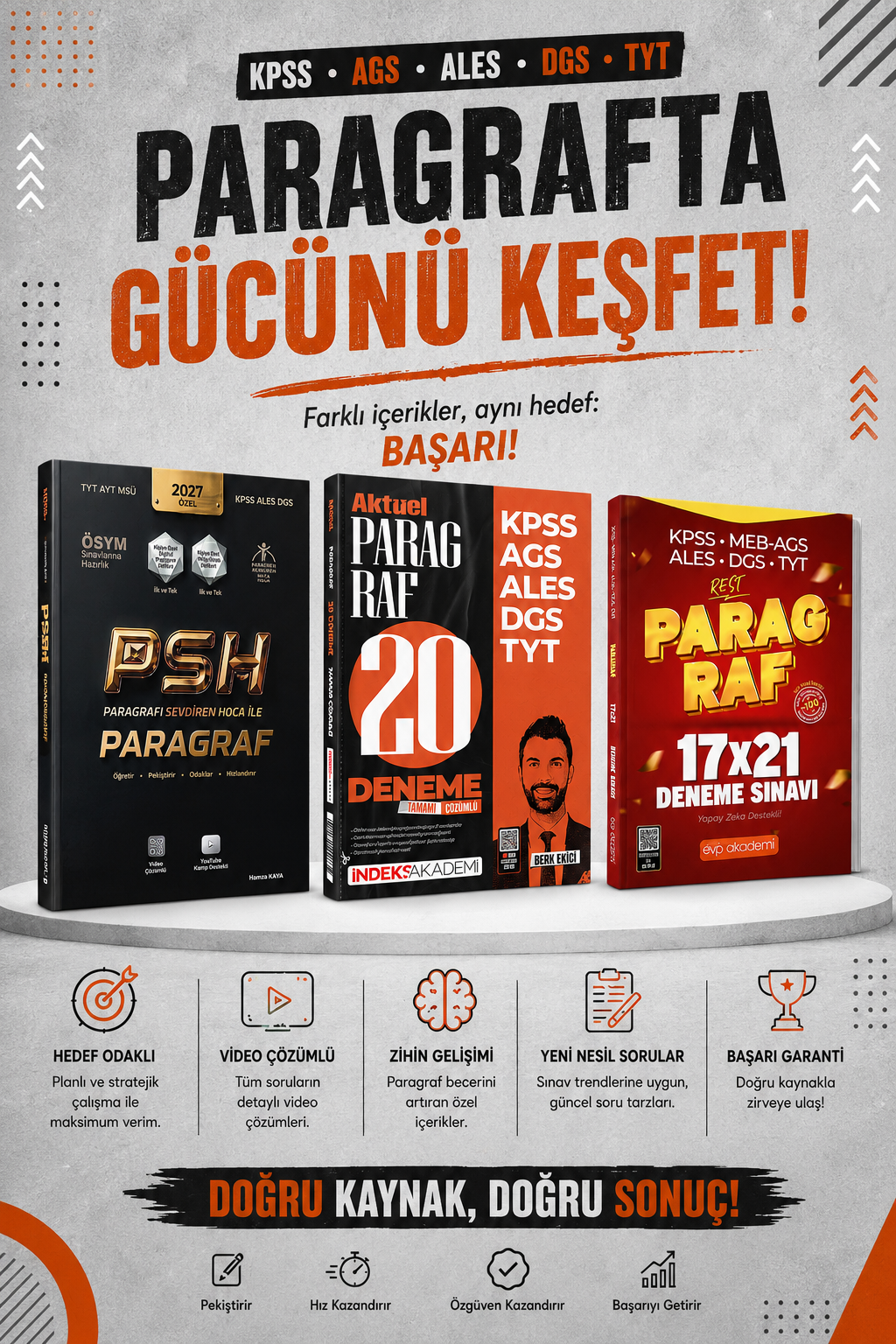 Paragrafı Sevdiren Hoca Paragraf Soru Bankası & Paragraf Deneme Seti kitap kapağı
