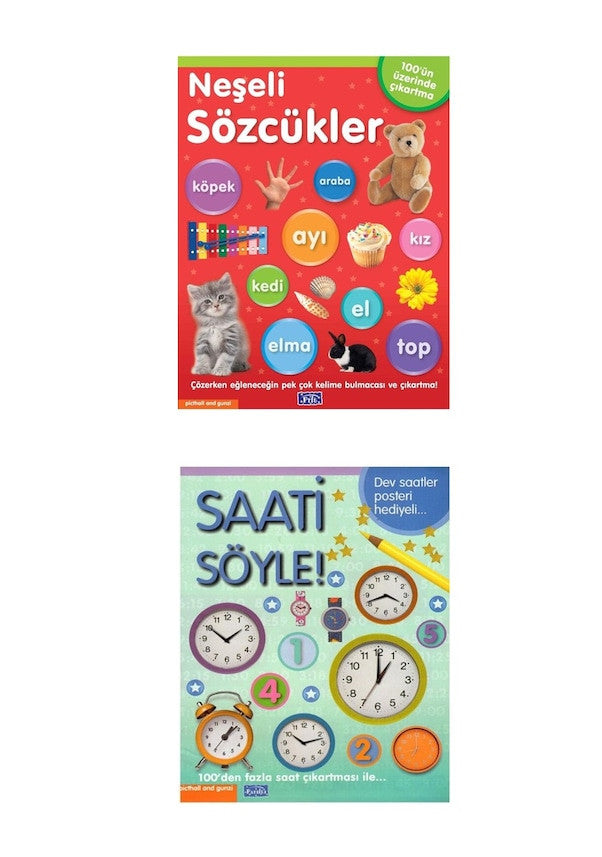Parıltı Yayınları 3-6 Yaş Çocuklar İçin Neşeli Sözcükler-Saati Söyle 2 Kitap kitap kapağı