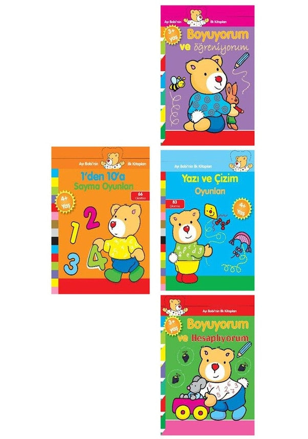 Parıltı Yayınları Ayı Bobi'Nin İlk Kitapları Çıkartmalı 4 Kitap Set kitap kapağı