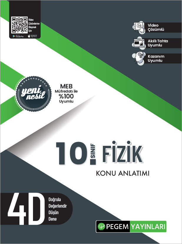 Pegem 10. Sınıf Fizik Konu Anlatımı kitap kapağı