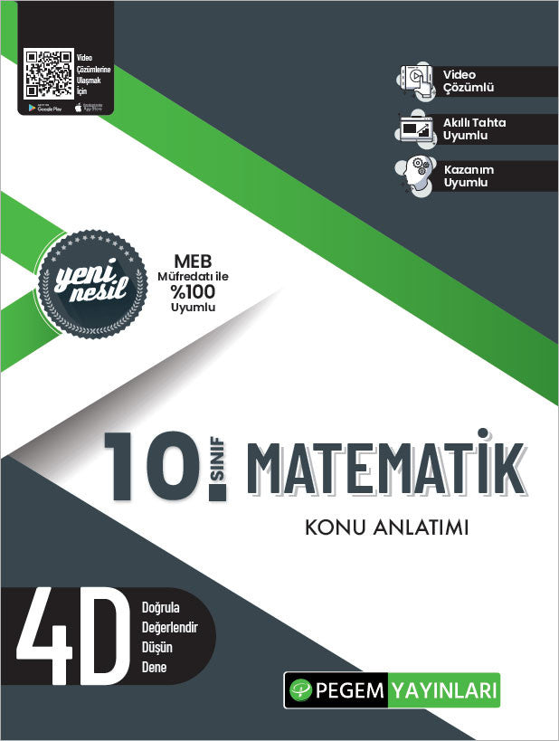 Pegem 10. Sınıf Matematik Konu Anlatımı kitap kapağı