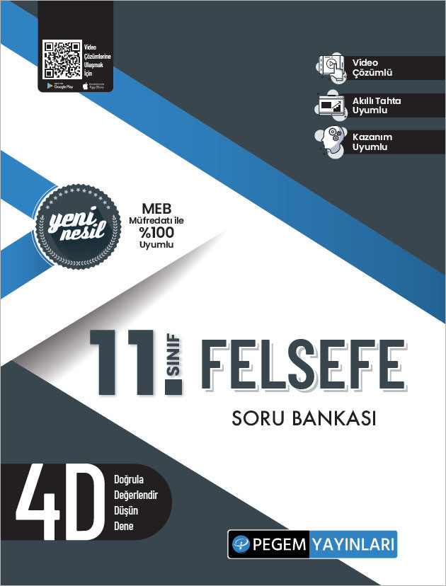 Pegem 11. Sınıf Felsefe Soru Bankası kitap kapağı