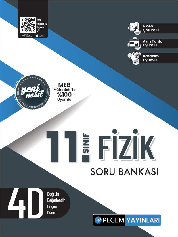 Pegem 11. Sınıf Fizik Soru Bankası kitap kapağı