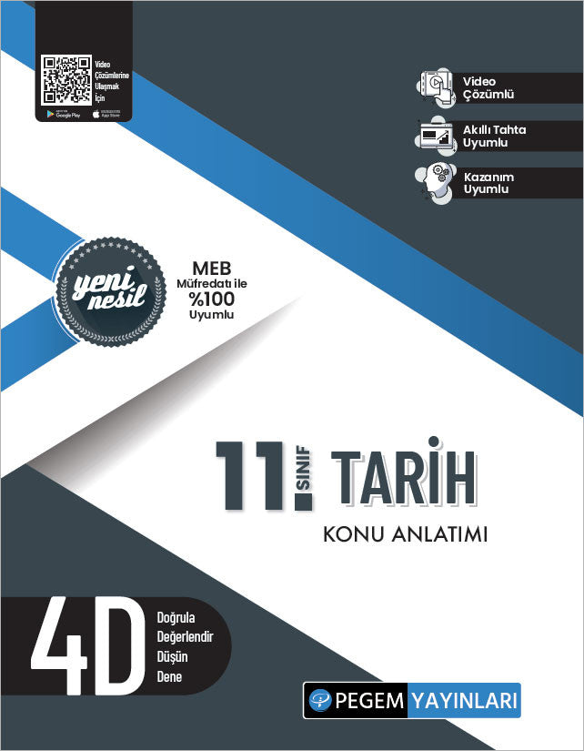 Pegem 11. Sınıf Tarih Konu Anlatımı kitap kapağı