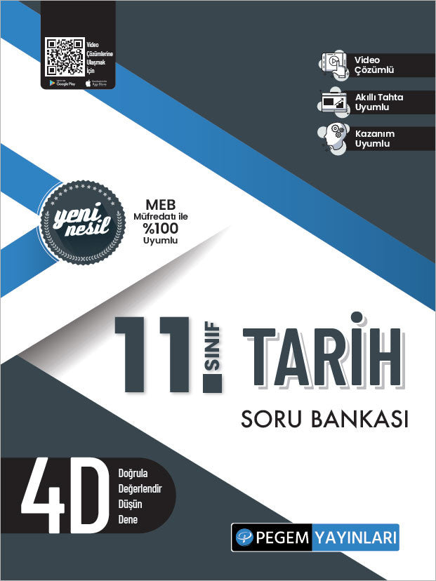 Pegem 11. Sınıf Tarih Soru Bankası kitap kapağı