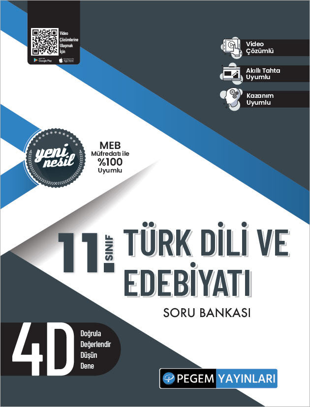 Pegem 11. Sınıf Türkdili ve Edebiyatı Soru Bankası kitap kapağı