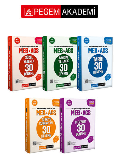 PEGEM AKADEMİ 2026 MEB AGS 150 Deneme Seti (5.Kitap) kitap kapağı