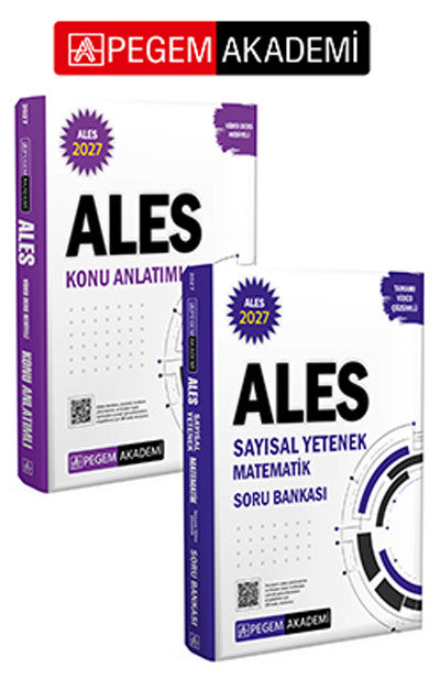 PEGEM AKADEMİ 2027 ALES Sayısal Yetenek Matematik Tamamı Video Çözümlü Soru Bankası + 2027 ALES Konu kitap kapağı