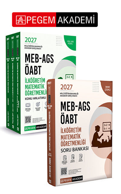 PEGEM AKADEMİ 2027 MEB-AGS ÖABT İlköğretim Matematik Öğretmenliği Konu Anlatımlı + 2027 MEB-AGS ÖABT kitap kapağı