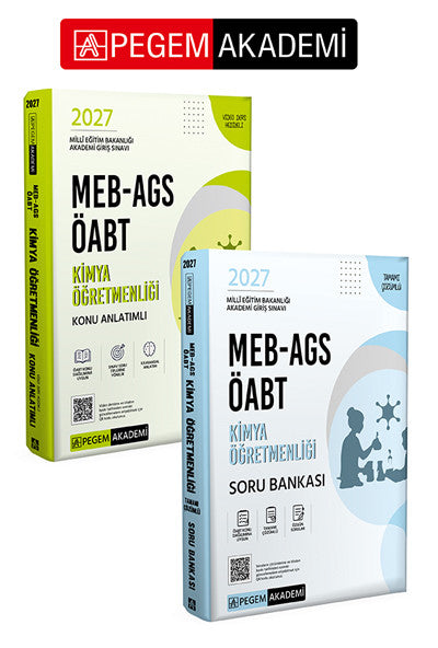PEGEM AKADEMİ 2027 MEB-AGS ÖABT Kimya Öğretmenliği Konu Anlatımlı + 2027 MEB-AGS ÖABT Kimya Öğretmen kitap kapağı