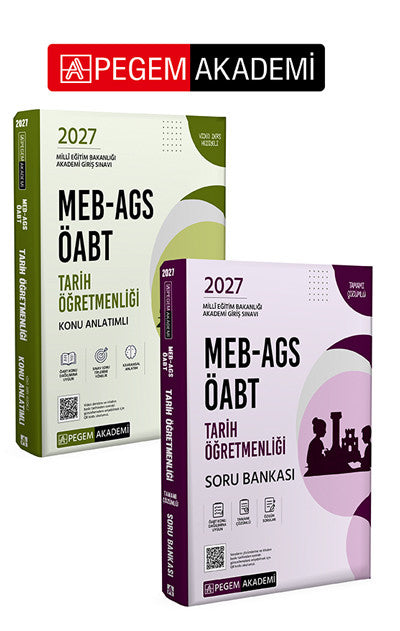 PEGEM AKADEMİ 2027 MEB-AGS ÖABT Tarih Öğretmenliği Konu Anlatımlı + 2027 MEB-AGS ÖABT Tarih Öğretmen kitap kapağı