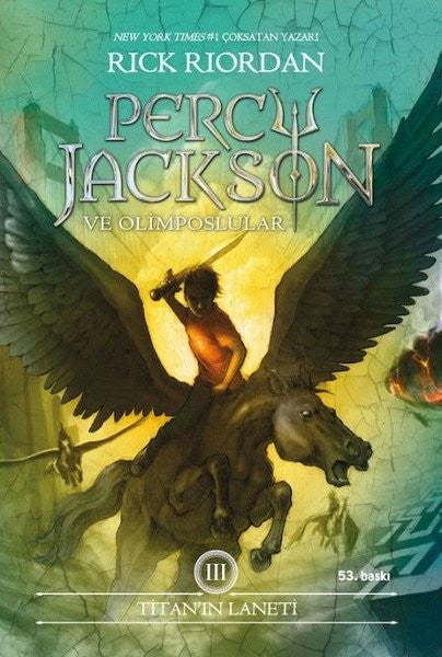 Percy Jackson ve Olimposlular - Titan'ın Laneti - Rick Riordan kitap kapağı