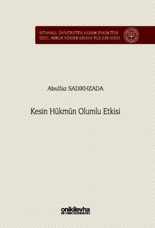 Kesin Hükmün Olumlu Etkisi | On İki Levha Yayınları (Ciltsiz) - Resim 1