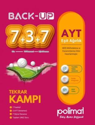 Polimat 2025 Ayt Back-Up 7+3+7 Eşit Ağırlık Kamp Kitabı - Kolektif kitap kapağı