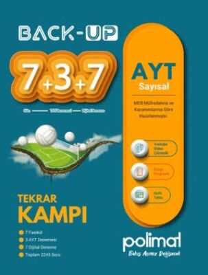 Polimat 2025 Ayt Back-Up 7+3+7 Sayısal Kamp Kitabı - Kolektif kitap kapağı