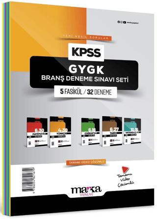 2025 KPSS GYGK Branş Deneme Sınavı Seti 5 Fasikül 32 Deneme | Marka Yayınları (Ciltsiz) - Resim 1