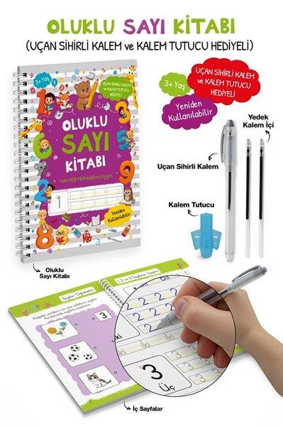 Oluklu Sayı Kitabı - Uçan Sihirli Kalem ve Kalem Tutucu Hediyeli 3+ Yaş | Bigkids Yayınları (İnce Kapak) - Resim 1