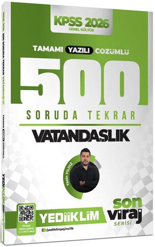 2026 KPSS Son Viraj Serisi Vatandaşlık Tamamı Yazılı Çözümlü 500 Soruda Genel Tekrar Kampı