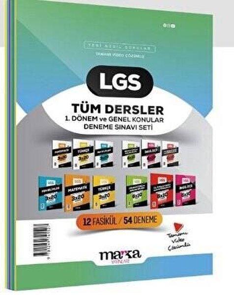 2025 LGS 1. Dönem ve Genel Konular Tüm Dersler Deneme Sınavı Seti 12 Fasikül 54 Deneme | Marka Yayınları (İnce Kapak) - Resim 1