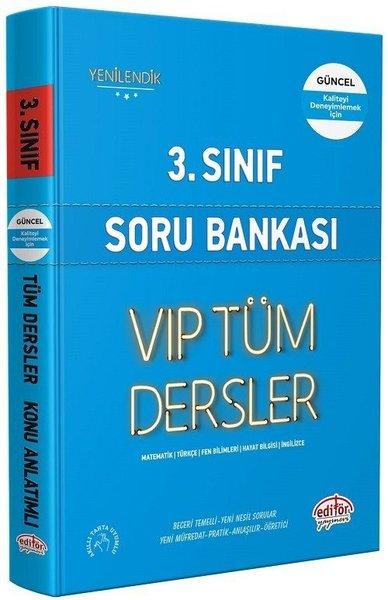 3.Sınıf VIP Tüm Dersler Soru Bankası - Mavi Kitap | Editör (İnce Kapak) - Resim 1