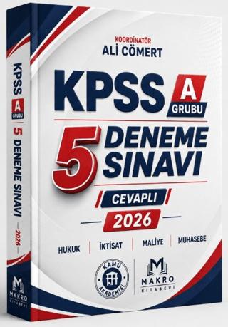 Kamu Akademisi KPSS A Grubu Cevaplı 5 Deneme 2026 | Makro Kitabevi (Ciltsiz) - Resim 1