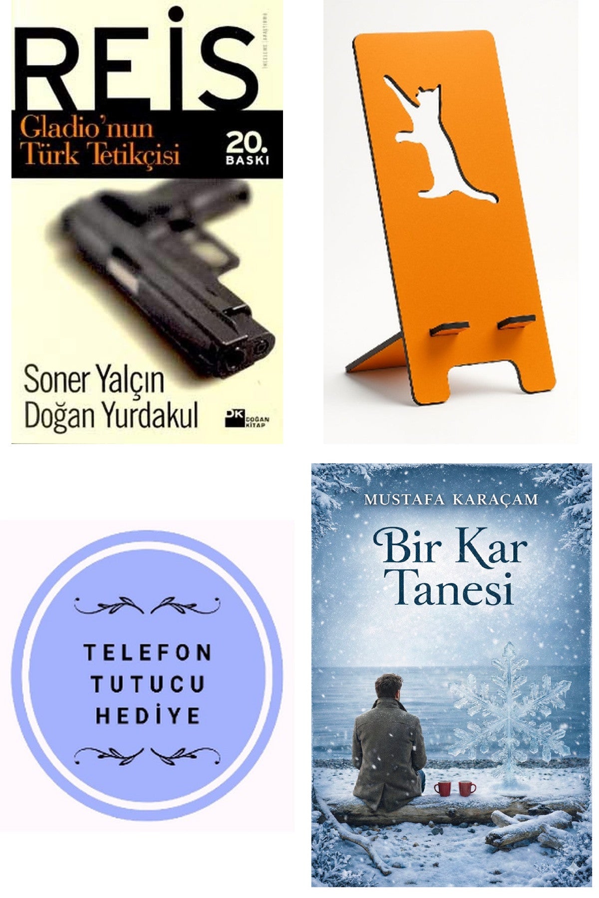Reis - Soner Yalçın + Telefon Tutucu + Bir Kar Tanesi kitap kapağı